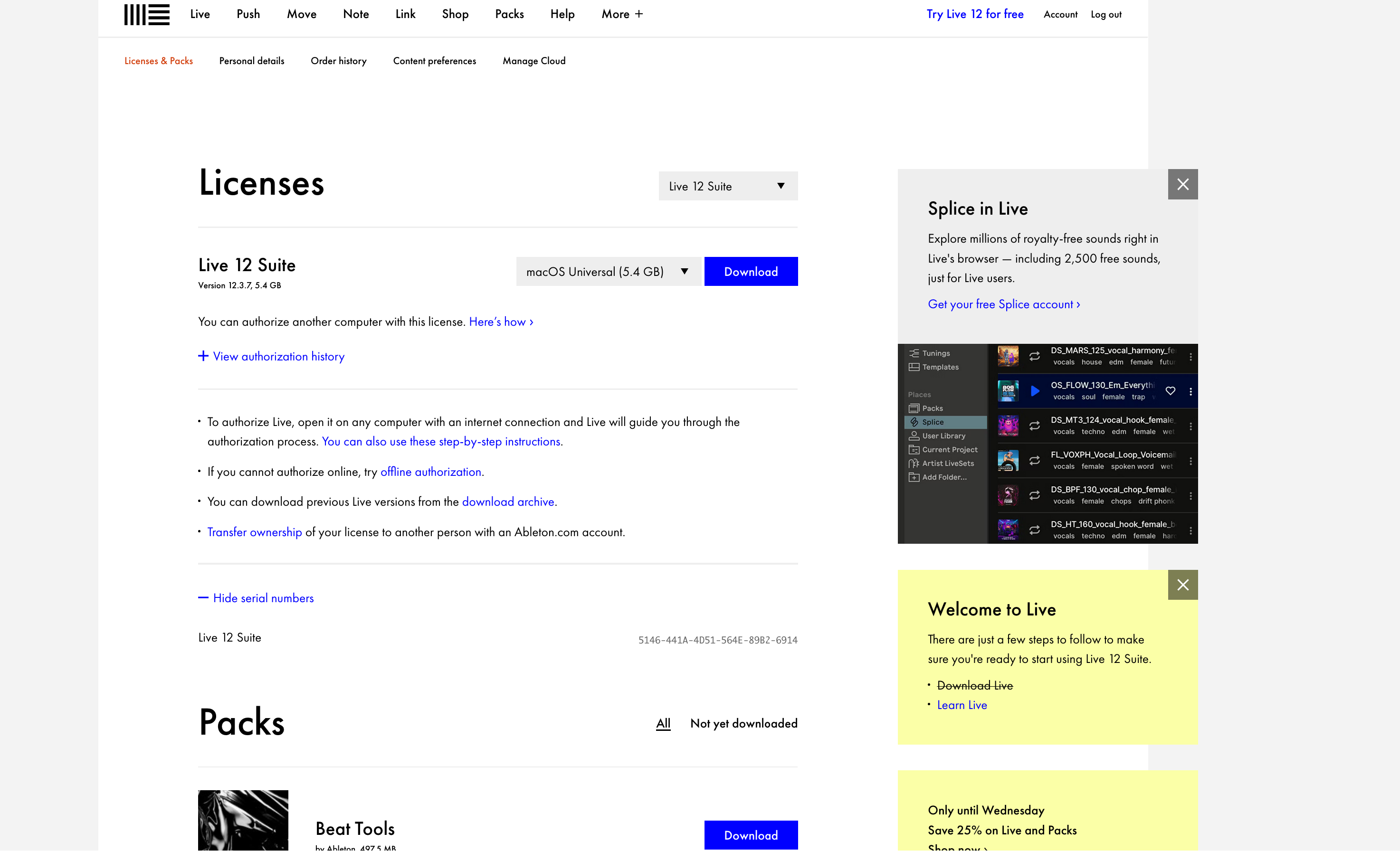 Ableton Live Suite 12.3.7